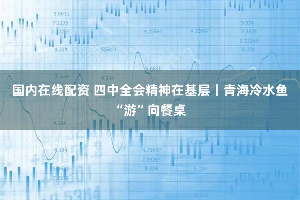 国内在线配资 四中全会精神在基层丨青海冷水鱼“游”向餐桌